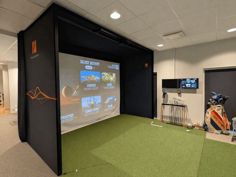 Flexcage Lite enclosure installed in a showroom