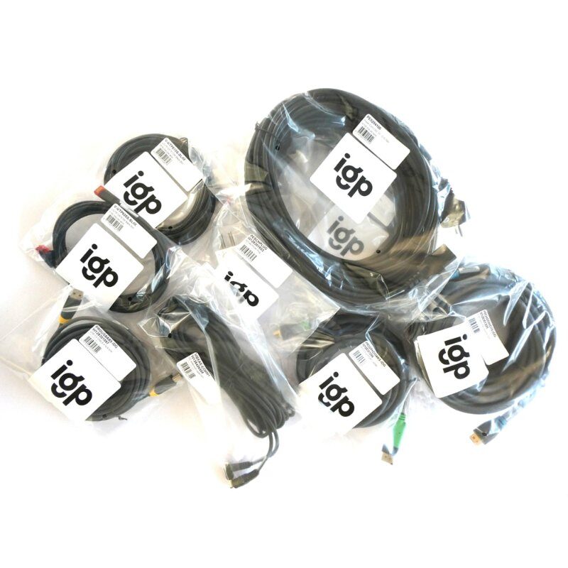 Bundled simulator cables with IGP labels